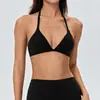 Camiseta de Yoga para Mujer con Tirantes Finos y Almohadillas Extraíbles en el Pecho, Tirantes Ajustables, Ropa Interior Deportiva Transfronteriza, Sujetador Deportivo