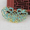 Acessórios para Joias Gotejamento de Óleo Jade Sintético Azul Queimado Feito à Mão DIY Cobre Conservante de Cor 55*30mm Estilo Antigo Material B3422
