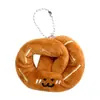 Pingente Chaveiro Divertido Criativo com Tema de Comida, Boneca de Pelúcia Croissant Fofa e Peculiar, Pingente de Mochila