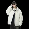 Chamarra acolchada de algodón con diseño falso de dos piezas a cuadros, engrosada, nuevo estilo de invierno, abrigo puffer cálido y holgado para hombre