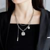 Nova colar de aço titânio estilo frio das mulheres temperamento simples cadeia de clavícula europeu e americano tendência de rua hip hop personalidade acessórios