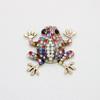 Kuisha Sapo Rã colorida de diamante Saída de ar do carro acessórios de liga diy material para broche de roupa