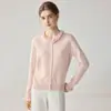 Nuevo cárdigan de punto 100% cachemir con cuello de encaje fruncido estilo francés para Otoño/Invierno 2026 Suéter para mujer Top de diseñador