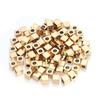 Cuentas cuadradas de acero inoxidable con agujero pequeño, cuentas cuadradas de posicionamiento, cuentas tipo dado, pulsera de cordón DIY, accesorios para pulseras