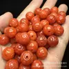 Jadeíta Color Jade Rojo Mano de Obra Fina 12mm Bola de Dragón Cuentas Sueltas Venta al por Mayor Pulsera DIY Collar Joyería de Jade Patrón Cuentas Venta al por Mayor