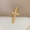 [Oro Real de Cobre] Bloque de Construcción Estrella Diamante Cruz Moda Comercio Exterior Transfronterizo DIY Joyería Cobre Circonio Microincrustado Accesorios Colgantes