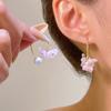 Pendientes de Flores de Verano para Mujer Viento Dopamina Festivo Pendientes Exagerados de Estrella de Mar Pendientes de Hierba Rafi Tejidos a Mano para Mujer