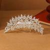 Joyería transfronteriza para novia, tocado de hojas de árbol de plata con diamantes de imitación coreanos, accesorios para el cabello de boda, accesorios para vestidos, accesorios.