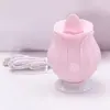 Vibrador Popular Flor de Rosa Nian Nujiao, Vibrador Flor de Rosa Licking Tongue, Masturbador Feminino, Brinquedos Sexuais para Adultos