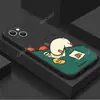 Funda de Silicona Protectora de Cobertura Total para iPhone 17 18Pro con Ilustración de Pato Perezoso Lindo Peculiar Popular Japonés y Coreano