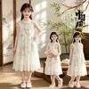 Ropa para Niños Vestido de Verano Hanfu para Niñas 2026 Nuevo Estilo Conjunto de Verano para Niñas Estilo Chino Moderno Chic Vestido Cheongsam