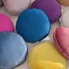 Funda de almohada de terciopelo de color sólido transfronteriza terciopelo coche sofá cama cojín almohada de cintura lindo ins almohada redonda