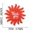 Gracias por Estar Ahí, Parches Bordados Inspiradores para Decoración de Ropa, Bordado de Toalla con Energía Positiva Patrón de Sol Parches Termoadhesivos