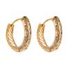 Arete de Cobre Fino con Microincrustaciones de Circonita Nuevo Oval Transfronterizo Estilo Nicho Círculo Pequeño Moda Hebilla de Oreja Estilo Francés para Mujer