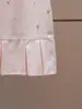 Shenzhen Nanyou Moda Femenina de Gama Alta Verano Nuevo Rosa Estilo Dulce Reductor de Edad Encaje de Pedrería Vestido Camiseta de Cuello Redondo