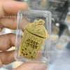 Adesivo de Telefone de Ouro Puro 999 para Riqueza Instantânea, com Adesivo Traseiro, Adesivo de Ouro 2mg, Presente Promocional para Lojas de Ouro em Transmissão ao Vivo