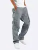 Moda Transfronteriza 2025 Nuevo Trabajo Pantalones Casuales para Hombre Verano Delgados Comercio Exterior Europeo y Americano Cordón Múltiples Bolsillos Pantalones Largos