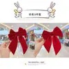 Pasador de Pelo con Lazo Rojo Adorno para el Cabello de Niñas Accesorios para el Cabello de Otoño e Invierno Pasador Festivo del Día Nacional Elegante Dulce Elegante Pinza Superior