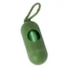 Dispensador portátil de bolsas para desechos de mascotas, caja de almacenamiento de bolsas para pasear perros, organizador de bolsas para excrementos de perro con hebilla colgante