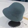 Sombrero de Pescador de Lana Bordado de Saturno Japonés, Sombrero Cálido de Invierno de Color Sólido para Reina Madre, Sombrero de Cubo al por Mayor de Fábrica