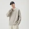 Camiseta de malha de alta qualidade para outono e inverno, com estampa de abacaxi, gola alta, manga longa, roupa masculina
