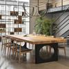 Mesa y silla de madera maciza americana para sala de reuniones, mesa de recepción grande, sencilla, creativa, comercial, mesa de escritorio