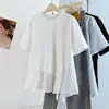 Camiseta Informal Casual Versátil Simple de Diseño Moderno Estilo Coreano Nueva para Mujer Tallas Grandes Adelgazante Holgada