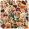 50 Pegatinas de Calabaza de Halloween Caricaturescas con Graffiti para Decoración de Fiesta, Cuaderno, Maleta, Manualidades, Impermeables, Venta al por Mayor Transfronteriza