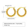 Aretes de torsión de acero inoxidable aretes dorados personalidad simple moda ins joyería de acero de titanio al por mayor EH-485