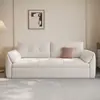 Sofá-cama moderno, de dupla função, dobrável, multifuncional, com armazenamento, design de linha reta, sofá moderno estilo creme para o quarto