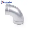 B90 duto de tubo espiral galvanizado cotovelo de ferro galvanizado sem estampagem adesiva tubo sistema de ar condicionado ventilação