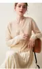 Cárdigan de cachemir con ribete de encaje, cuello en V para mujer, suéter corto, cárdigan de lana tejido, manga larga, nuevo estilo otoño/invierno