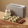Lujo Ligero Gama Alta Oficina Semi-Automático Preparación de Té Horno Ru Retro Qingshan Kung Fu Juego de Té Hogar Estilo Chino Taza de Té