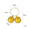 Llavero de campana de cobre transfronterizo gato y perro Campana crujiente diy collar para mascotas hebilla de perro campana de metal colgante para mochila