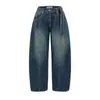 Nuevos Pantalones de Mezclilla de Pierna Ancha de Largo Hasta el Suelo con Cintura Estrecha, Silueta Versátil Adelgazante, Estilo Europeo y Americano, Otoño Temprano 2026
