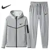 Moda Masculina 2025 Primavera Nuevo Conjunto Deportivo Casual Sudadera con Cremallera y Pantalones de Chándal Patchwork de Moda Conjunto de Dos Piezas