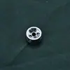 Plata de Ley S925 Cuentas Separadoras Flor de Rosa Flor Pequeña Redonda Sueltas Cuentas Rueda de Nube Propicia Cuentas Separadoras de Flor de Loto Accesorios para Joyería
