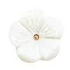 Botones Metálicos Florales Frescos y Sencillos con Combinación de Concha Blanca, Botones de Flor de Concha para Cárdigans de Punto, Vestidos y Camisas