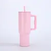 Taza Aislada de Acero Inoxidable 304 Transfronteriza 40oz con Popote Taza para Hielo Gran Capacidad Jumbo Taza de Agua para Coche