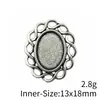 13X18Mm 2.8g Bandeja Base Oval Multicor Acessórios de Joias DIY Liga de Zinco Item Quente de Venda Transfronteiriça