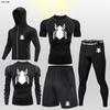 Traje deportivo de fitness transfronterizo para hombre, para correr, entrenar, primavera y verano, de secado rápido, muy elástico, ajustado, para correr por la mañana y por la noche, para baloncesto.