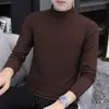 Comércio Exterior Outono/Inverno Novo Masculino Dupla Face Veludo Alemão Gola Alta Camada Base Tricô Aconchegante Camada Interna Quente Manga Longa Masculino