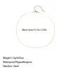 Collar Minimalista de Acero Inoxidable con Cadena Lisa Chapado en Oro de 18K Estilo Coreano para Mujer, Collar Delgado Versátil de Acero Inoxidable para el Trabajo