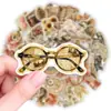 50 novos adesivos criativos para planner estilo vintage transfronteiriço, objetos vintage e decorações florais, adesivos removíveis à prova d'água