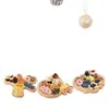 Bandeja Decorativa de Bambú para Pascua Reno Papá Noel Bandeja para Servir Fiesta Charcutería Tabla de Quesos Frutas Secas Bandeja para Postres