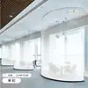 Película de Vidrio con Gradiente de Color para Oficina de Empresa Letra Transparente Decorativa Escarchada Película Anti-Espionaje Pegatina de Privacidad para Puerta y Ventana