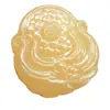 Colgante de Jade Peonía Beige Natural, Delicado y Aceitoso, Colgante de Jade Flor Amarilla Aceite de Pollo, Accesorio de Collar de Jade, Fuente Mayorista