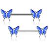 Amazon nuevo anillo de pezón de circonita de mariposa cubierta de pezón de mariposa abeja cobre más acero inoxidable joyería para piercing corporal