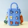 Bolsa de Silicona con Cremallera de Agujeros Bolso de Mano de Verano para la Arena Bolso de Agujeros Colorido Bolso de Playa DIY Bolso de Gelatina