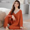 Pijama para Mujer Nuevo Modal Manga Larga Fino Transpirable para Exterior Ropa para el Hogar Talla Grande Casual Traje de Primavera